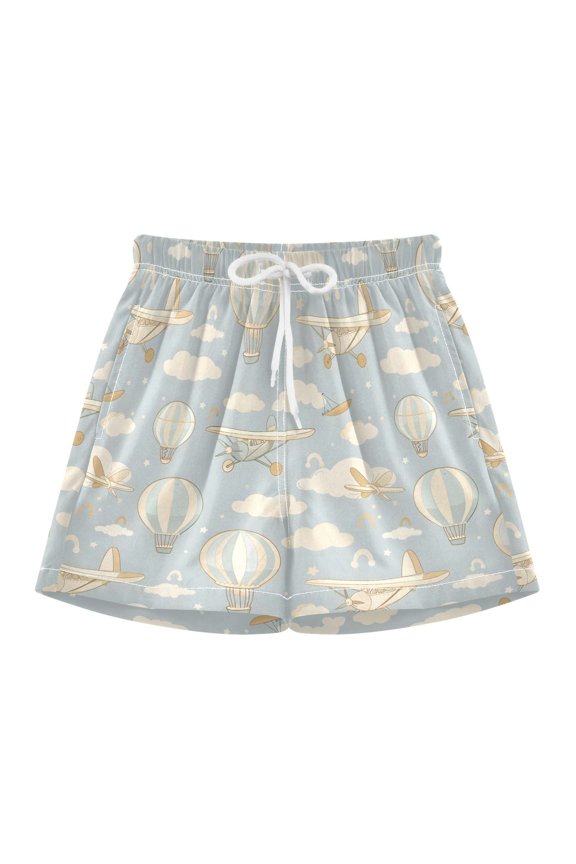 Hot Air Balloons and Gliders Swim Trunks Quick Drying Bathing Suit Summer Shorts Swimwear