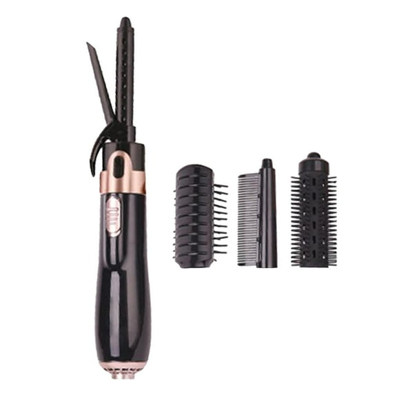Hot Air Brush Comb , Hair Dryer Styling Brush with Brush Attachment, Black Rose Gold