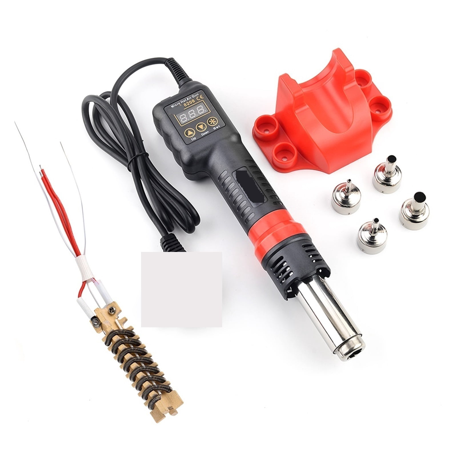 Hot Air Gun,8208 Micro Rework Soldering Station LCD Digital Hair Dryer For Soldering,Heat Gun Welding Repair Tools ,Wide Applications