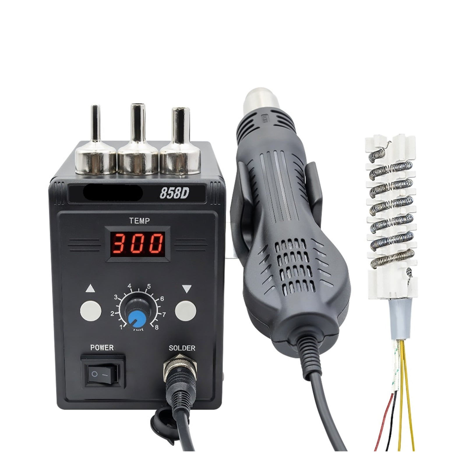 Hot Air Gun 858D BGA Rework Solder Station Heat Gun 700W Adjustable temperature Hair Dryer Electron Welding SMD IC Repair Tools ,Variable Temperature