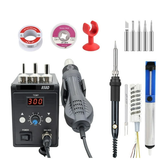 Hot Air Gun 858D BGA Rework Solder Station Heat Gun 700W Adjustable temperature Hair Dryer Electron Welding SMD IC Repair Tools ,Variable Temperature