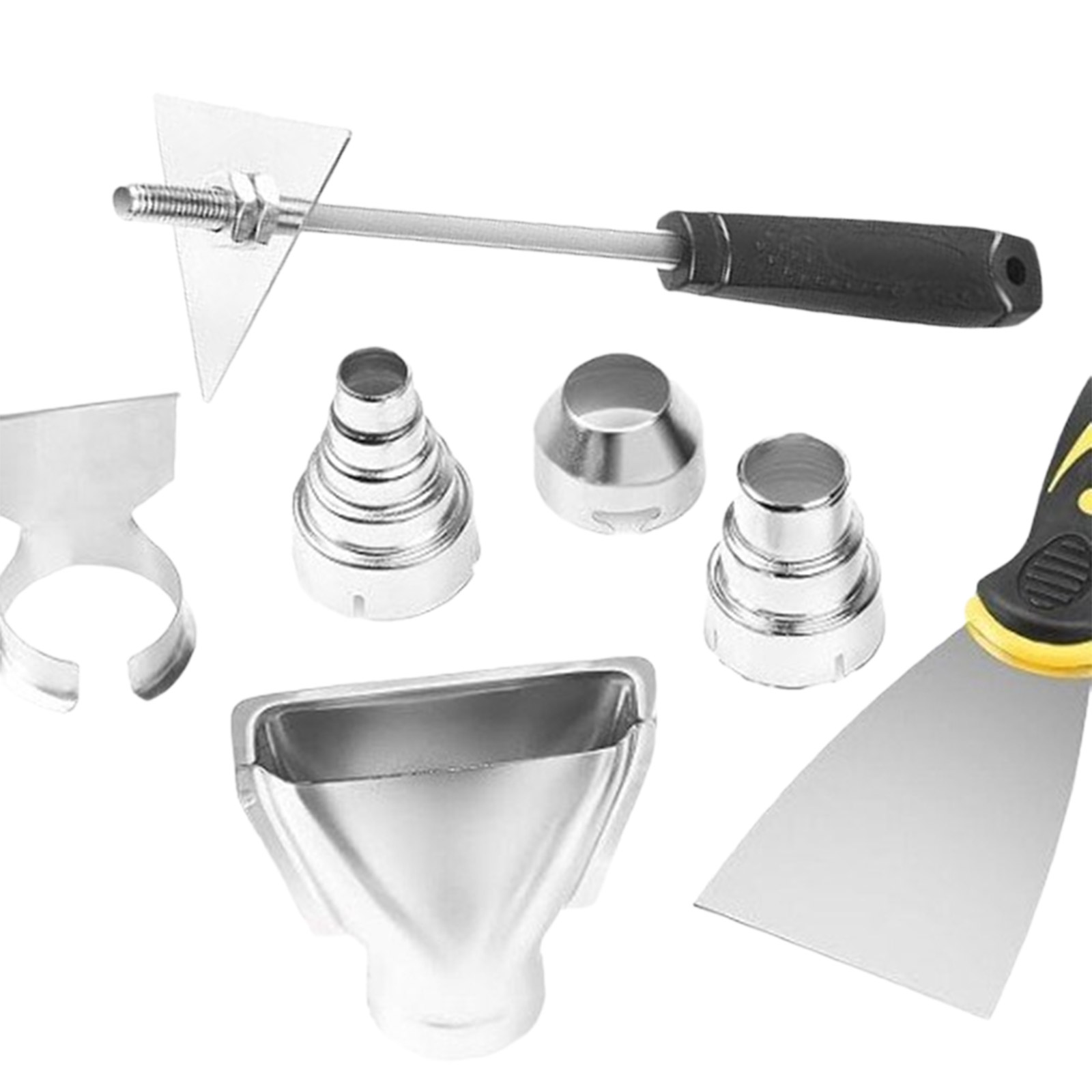 7-Piece Heat Gun Nozzle Set – 35mm Stainless Steel Attachments For 1500-2000W Hot Air Soldering Stations & Repair Tools