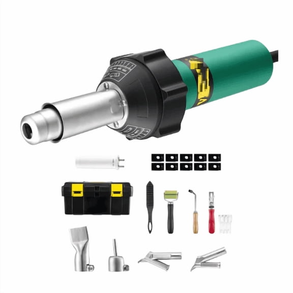 Hot Air Plastic Welder 1600W PVC TPO Vinyl Heat Gun Torch w/ 11 Accessories