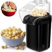 Hot Air Popcorn Maker, 1200W Popcorn Machine, DIY, Mini Popcorn Popper, Popping Corn Kernels + 16 Cups, Corn