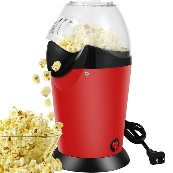 Hot Air Popcorn Maker 60 to120g Measuring Cup Electric Popcorn Maker 1200W High Explosion Portable Air Popper Popcorn Maker Mini Popcorn Popper Machine with Measuring Cup for Home Movie Party