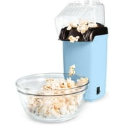 Hot Air Popcorn Popper, Healthy and Delicious Popcorn in Minutes, Fast and Easy-to-Use, Built-In Measuring Cup and Butter Warmer, 8 Cups, Aqua