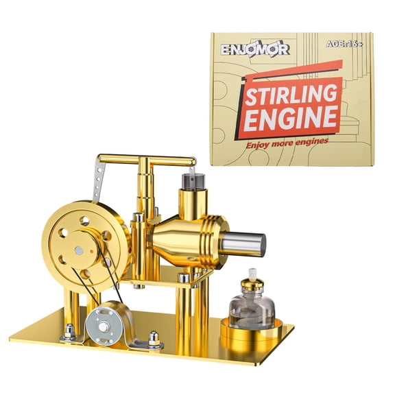 ENGINEDIY Metal Stirling Engine Model Kit with Generator, Balance Design, DIY Assembly Science Kit for Education, Desk Display & Gift