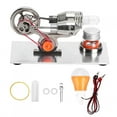 Hot Air Stirling Engine Motor Miniature Steam Power Physics Toy Lab Teaching Model Silver