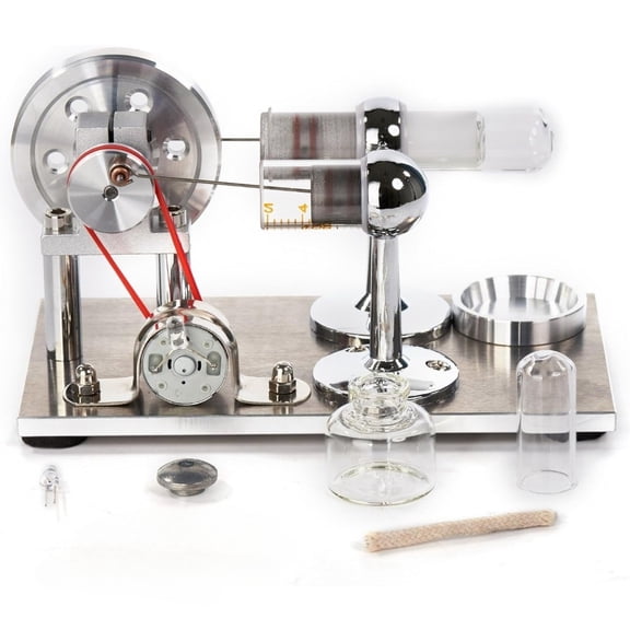 Hot Air Stirling Engine Motor Model Educational External Combustion Engine Advanced Metal Physics Science Experiment Education Model Gifts