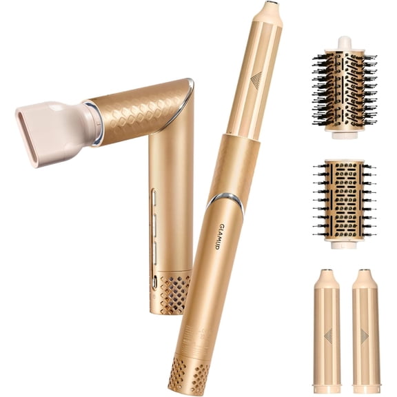 Hot Air Styler 5 in 1 Flex Multi Styling Tool, Perfect for Travel, Gift Set, Gold