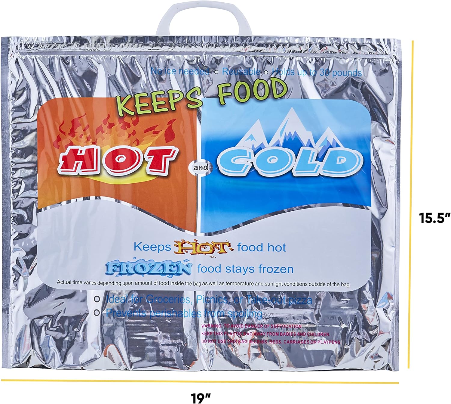 Hot And Cold Insulated Bags For Food Delivery, Grocery Shopping Bags