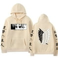 thumbnail image 1 of Hot Anime Attack on Titan Hoodies Unisex Pullover Hooded Sweatshirt,L,Khaki, 1 of 6