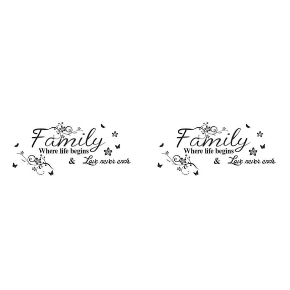 Hot!Art Family Beautiful Flower Wall Stickers Home Words Decor Wall Sticker