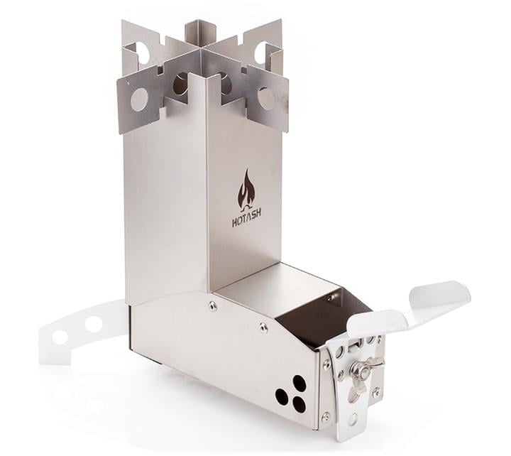 Hot Ash Mini Wood Burning Titanium and Aluminum, 1 Pound Rocket Stove