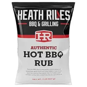 Heath Riles BBQ Rub - Hot Seasoning, Champion Pitmaster Recipe, Legendary BBQ Rubs For Smoking & Grilling, 70+ BBQ Championships, 2 lb./32 oz.