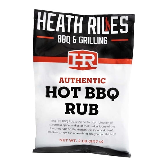 Heath Riles BBQ Rub - Hot Seasoning, Champion Pitmaster Recipe, Legendary BBQ Rubs For Smoking & Grilling, 70+ BBQ Championships, 2 lb./32 oz.