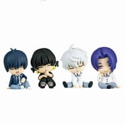 Hot BLUE 4pcs set LOCK Anime Figures Isagi Yoichi Nagi Seishiro Bachira Meguru Mikage Reo Action Figure Model Toys Gift