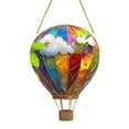 thumbnail image 1 of Hot Balloon Lantern with Flickering Flame Light,Outdoor Hanging Lights Waterproof,2D Flat Acrylic Lantern for Garden Yard Farmhouse Patio Pathway Decoration, 1 of 8