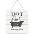 thumbnail image 1 of Hot Bath Wooden Plank Sign 7.5x7.5, 1 of 1