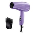 thumbnail image 1 of Hot Beauty 1875 Ceramic Hair Dryer, Powerful Fast Drying, Multi-Setting with Comb Attachment, Additional Detangler Included, Slide Bar Switch, Compact for Home & Travel (Purple), 1 of 6