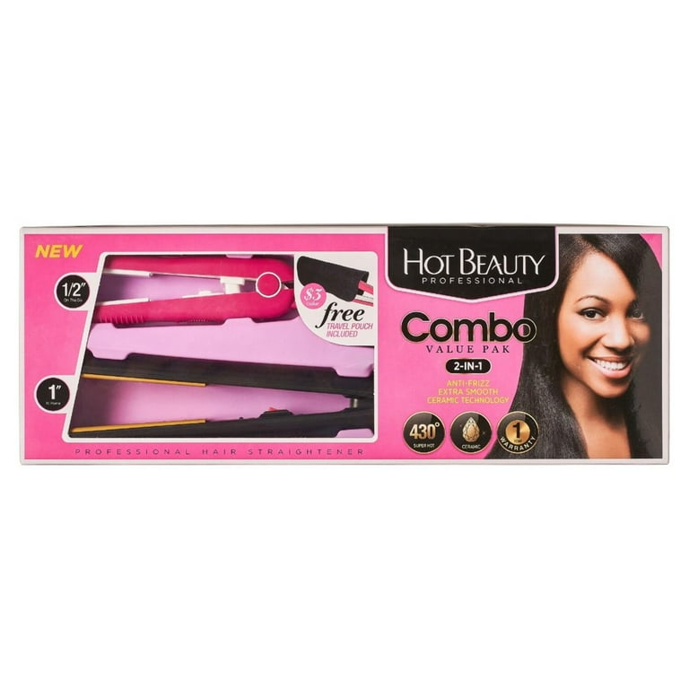 Hot Beauty Flat Iron Combo 1Inch And Mini Walmart