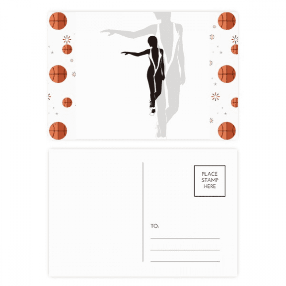 Hot Beauty Woman Underwear Outline Basketball Postcard Set Thanks Card Mailing Side 20pcs