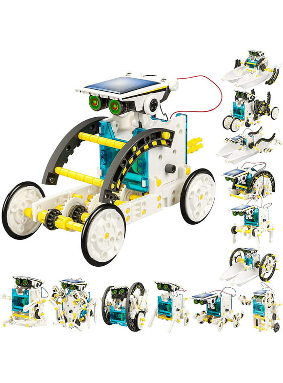 Hot Bee 13-in-1 Solar Power Robots Set, Science Toy Building Robotic Kit Age 8-12 for Boys Girls Kids, Creation Toy -- DIY Educational Christams Gifts.