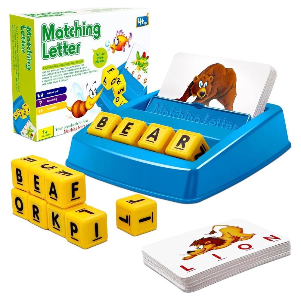 Hot Bee Matching Letter Game for Kids,2 in 1 STEM Toys Spelling & Reading w/ Card Preschool Learning Toys Gift for Toddlers Girls Boys Ages 2-4
