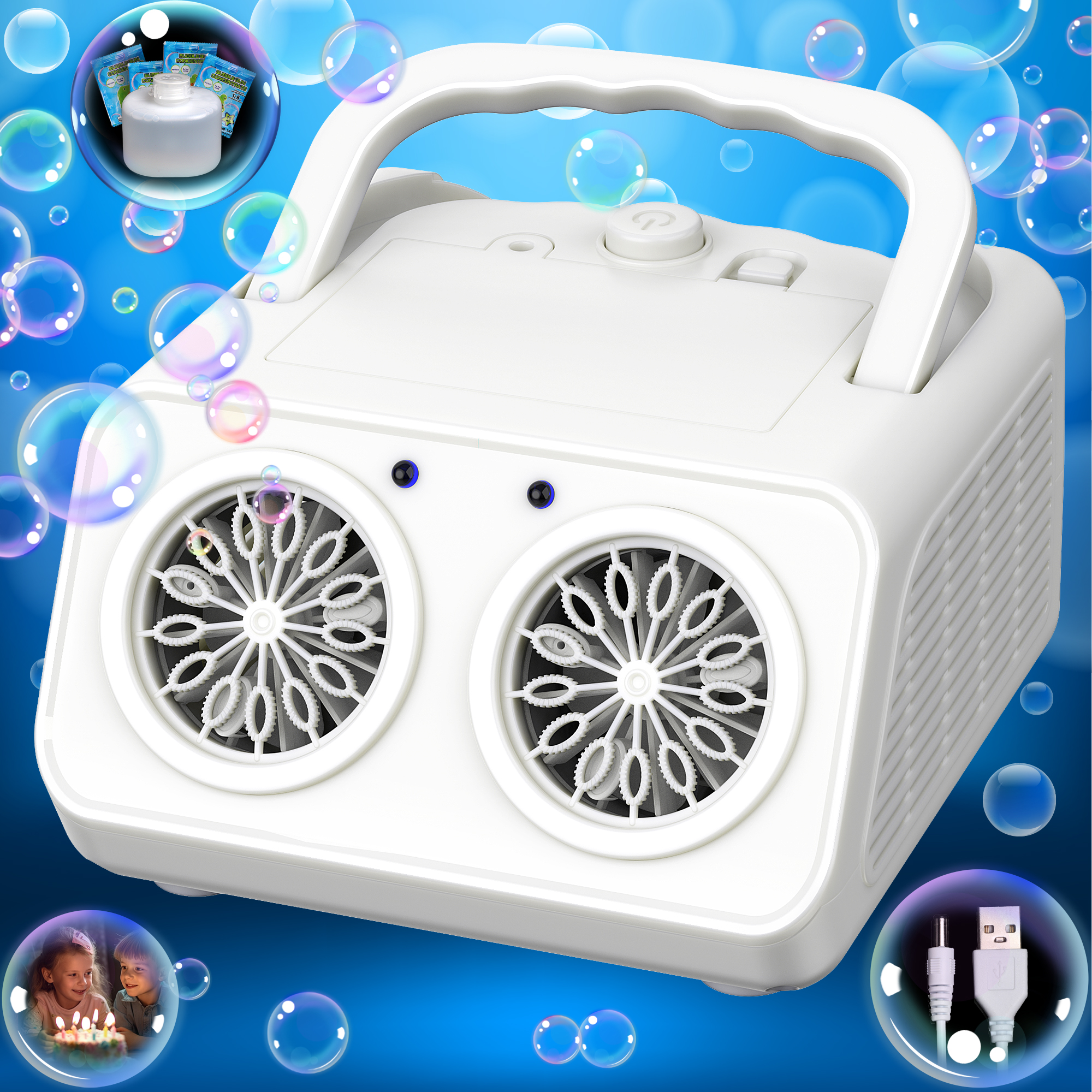 WisToyz Bubble Machine Super Dog Bubble Blower 500+ Bubbles Per Minute