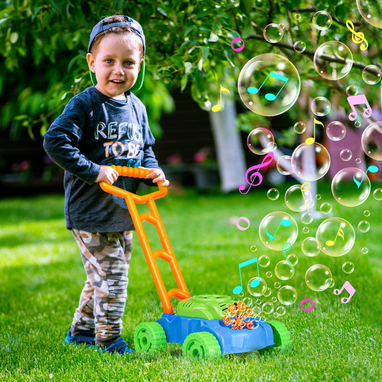 ArtCreativity Bubble Lawn Mower, Bubble Blowing Push Toys for Kids Ages 1 2  3 4 5, Bubble Machine, Summer Outdoor Gardening Toys for Toddlers