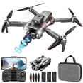 thumbnail image 1 of Carsky Foldable Aerial Drones, 1080p Ajustable Dual Camera & 3 Batteries, Brushless FPV Quadcopter UAV, Optical Flow, 360° Obstacle Avoidance, Waypoint Fly, Christmas Toy Gift for Adults & Kids, 1 of 13