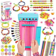 Carsky Friendship Bracelet Maker Kit for Kids 6+, Easy DIY Craft Set for Beginners & Advanced Makers, Pink Art Craft Set Birthday Christmas Gift Toys for Girls 7 8 9 10 11 12