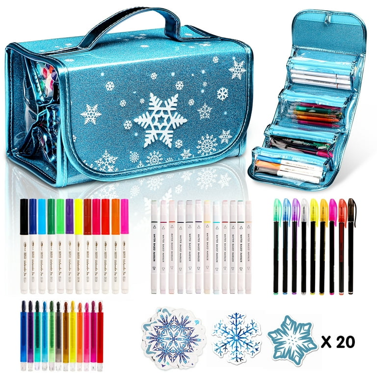 Hot Bee Fruit Scented Markers Set, 56 Pcs with Frozen Snowflake