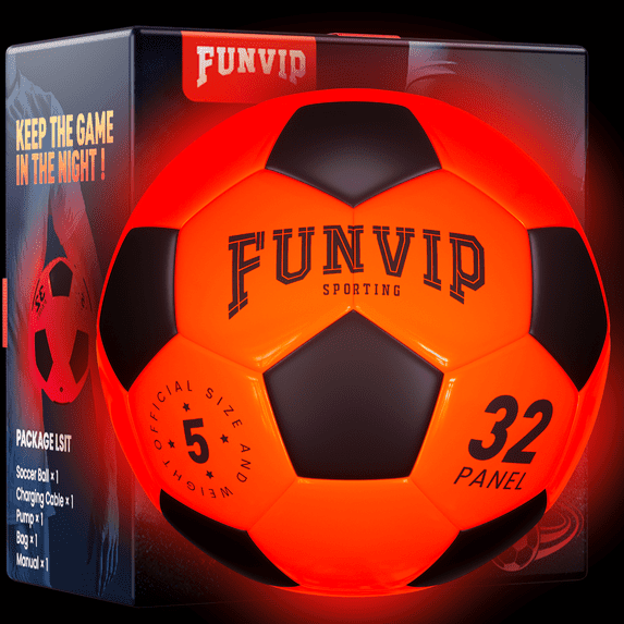 Hot Bee Light up Soccer Ball Official Size 5 for Kids 8-12, LED Rechargeable Leather Soccer Ball with Bag&Pump, Glow in the Dark Outside Toys for Boys Girls, Birthday Christmas Gift for Teens Adults