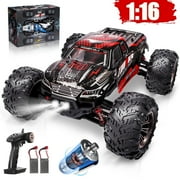 Hot Bee Remote Control Car, 1:16 RC Monster Truck, 24+ MPH 4WD Off Road with Lights Gift for Boys Kids and Adults