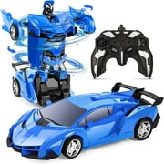Hot Bee Remote Control Car for Kids, 118 Transform Robot Toys, 2.4Ghz 360 Rotating RC Stunt Race Car Toys for Kids Boys 5-8