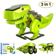 Hot Bee STEM Solar Robot Toys for Kids,3 in 1 DIY Building Dinosaurs Toys Educational Science Kits Gift for 8-12 Year Old Boys Girls