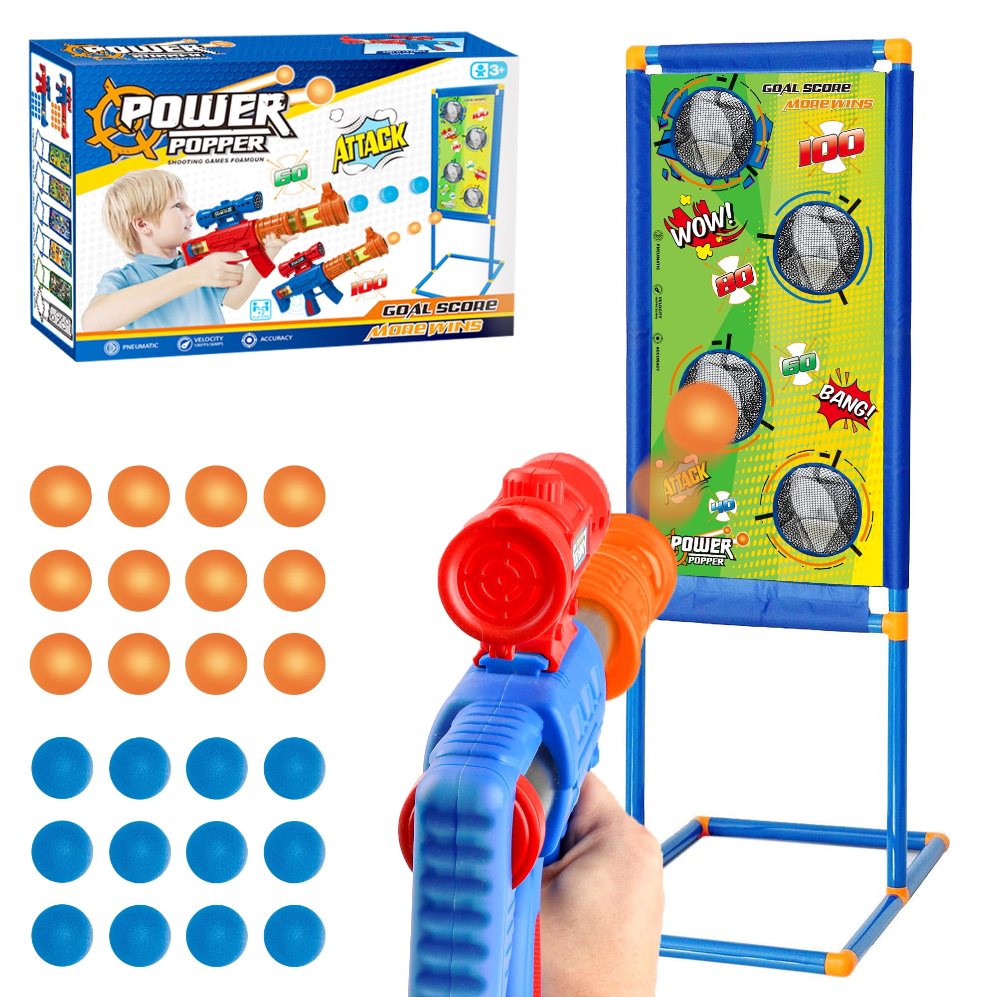 Wishery Shooting Games Nerf Target for Shooting Practice for Kids Shooting targets for Toy Foam Blasters and Gun Games Toys for 5 6 7 8 9 10 Year Old Boys