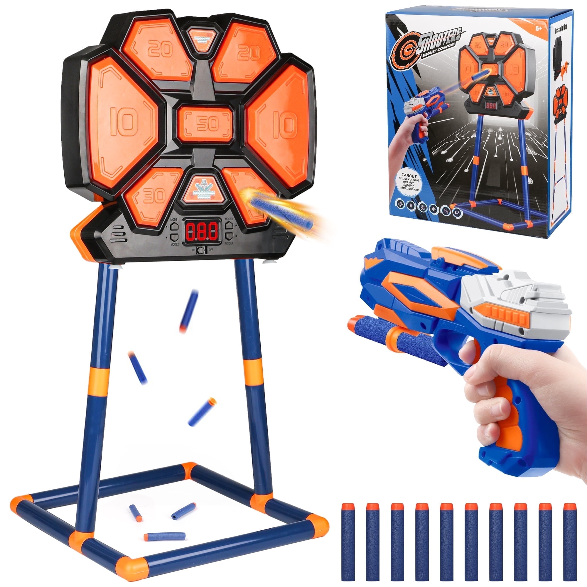 Hot Bee Square Shooting Target, Interactive Digital Game for Nerf Gun Enthusiasts, Electronic Scoring Target for Kids Aged 5-13
