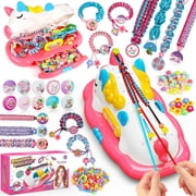 Carsky Unicorn Friendship Bracelet Kits for Girls 8-12, DIY Art Craft Bracelet String Making Set, Christmas Pink Unicorn Toys Gifts for Kids 6 7 8+