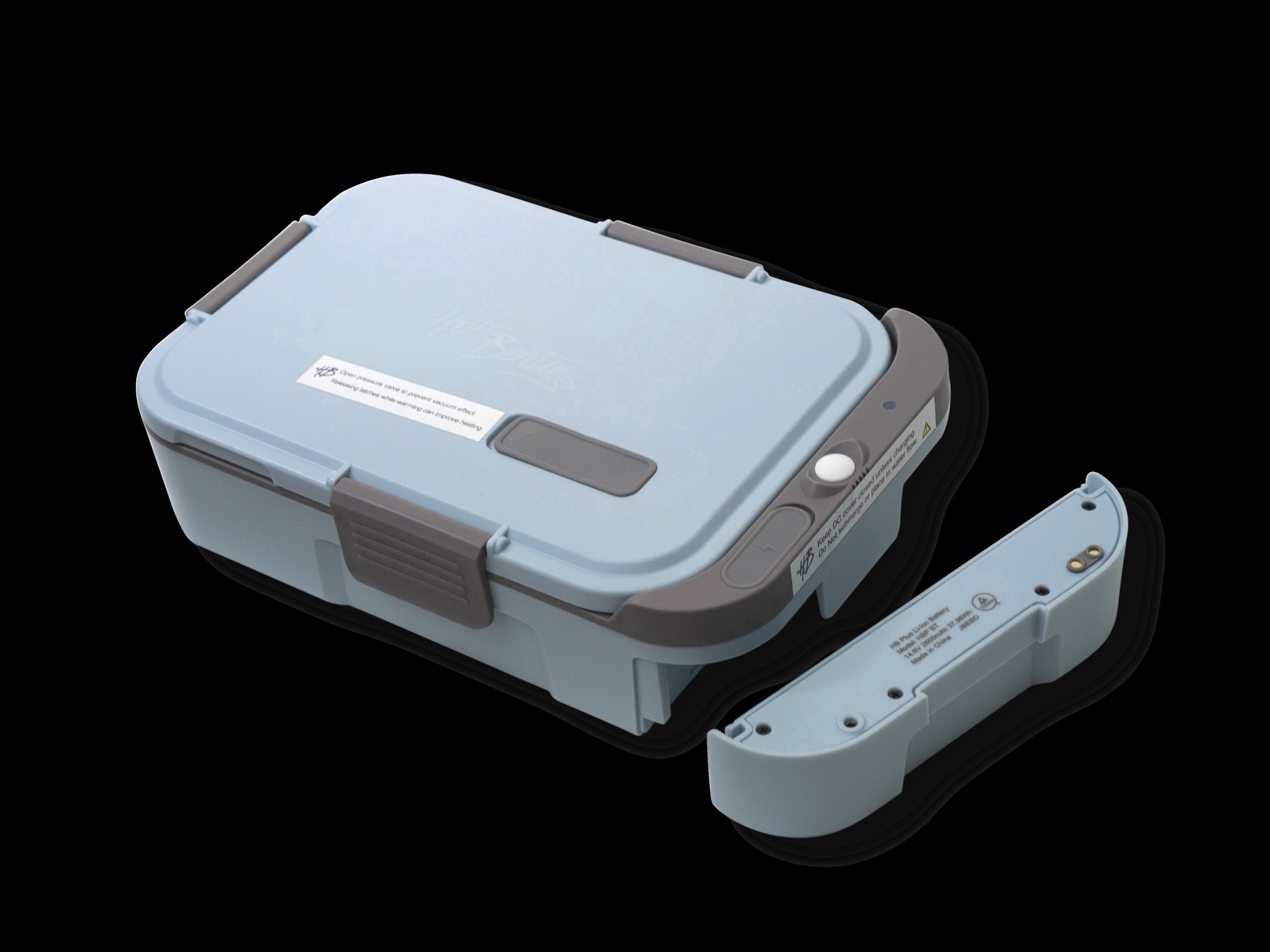 Hot Bento Plus-Sky: Battery power, self heating lunch box.