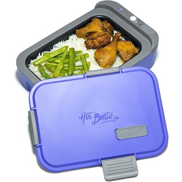 Hot Bento Self-Heating Lunch Box – Battery Powered Food Warmer, Black, Reusable For Kids & Adults