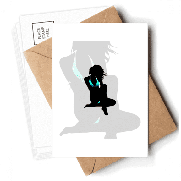 Hot Bikini Beauty Woman Gal Postcards Envelopes Blank Note Cards Mailing
