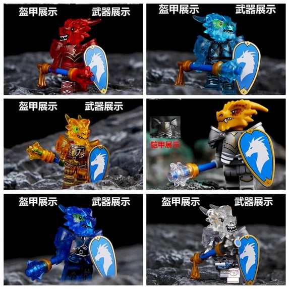 Hot Blind Box Undead Knight Bricks Mini Action Figures Model accessories MOC Dragon Knights Building Blocks DIY Toys for Childre