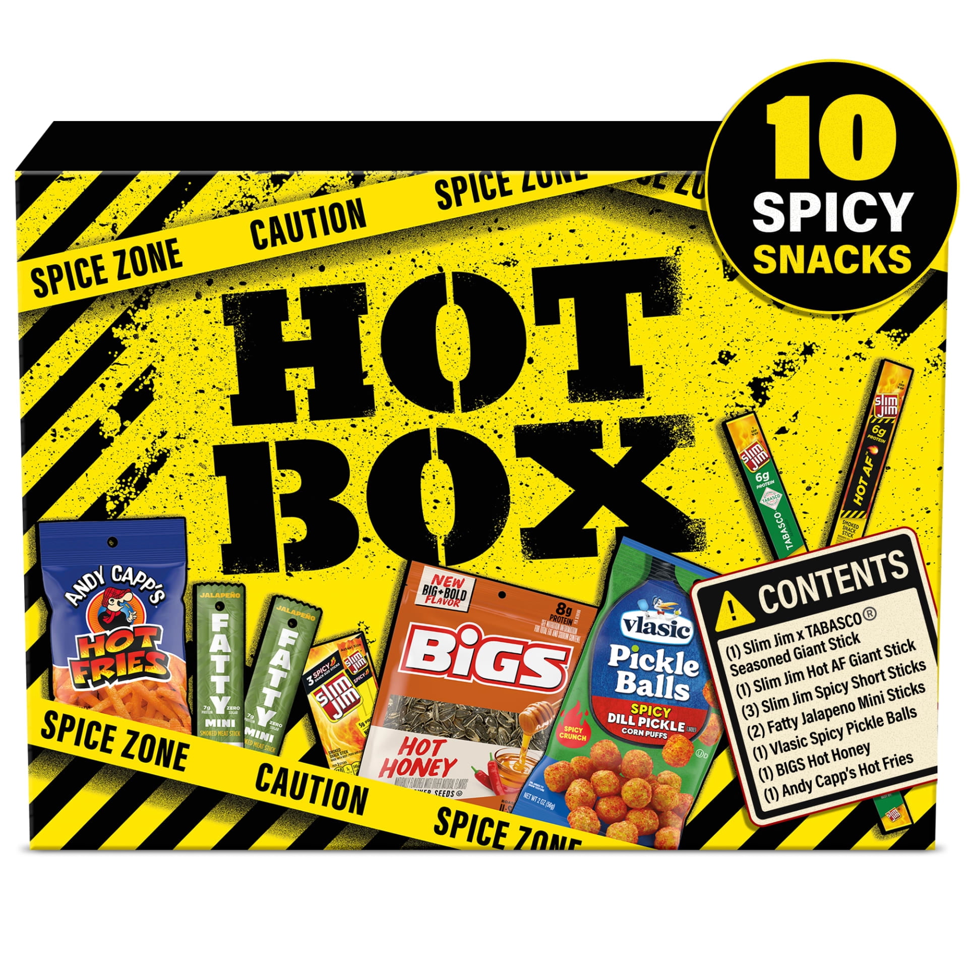 Hot Box Spicy Snack Variety Pack, Gift Box for Heat Lovers, 10-Count (Walmart Exclusive)