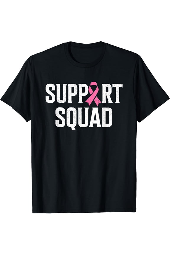 Hot Breast Cancer Warrior Support Squad Pink Awareness S-5XL T-Shirt