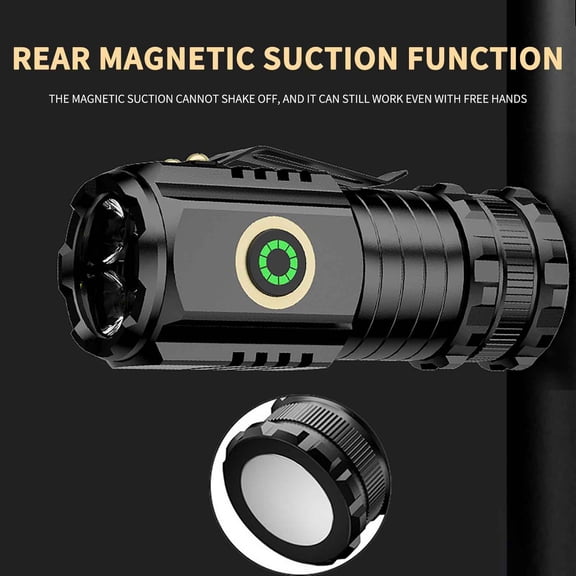 LED Portable Mini Lamp with Three Eyes, Rechargeable Flashlight for Outdoor Activities, Super Bright Lantern with Long Range, Camping Light, Strong LED Torch