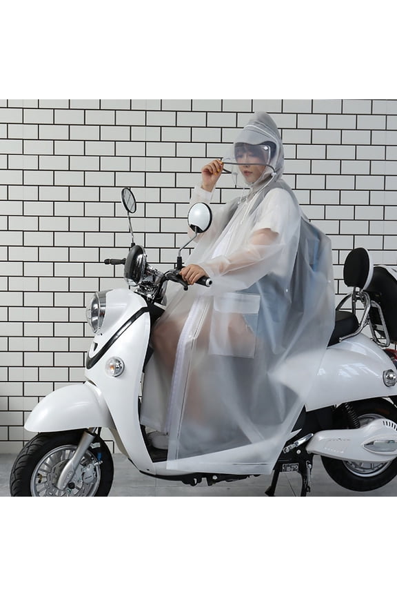 Long Transparent Hooded Raincoat, Waterproof Raincoat for Men & Women, Outdoor Rain Gear for Walking, Hiking, and Travel
