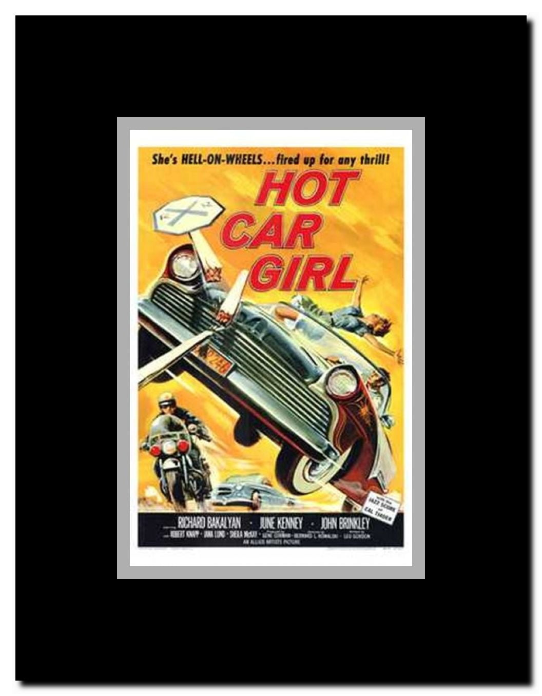 Hot Car Girl Framed Movie Poster