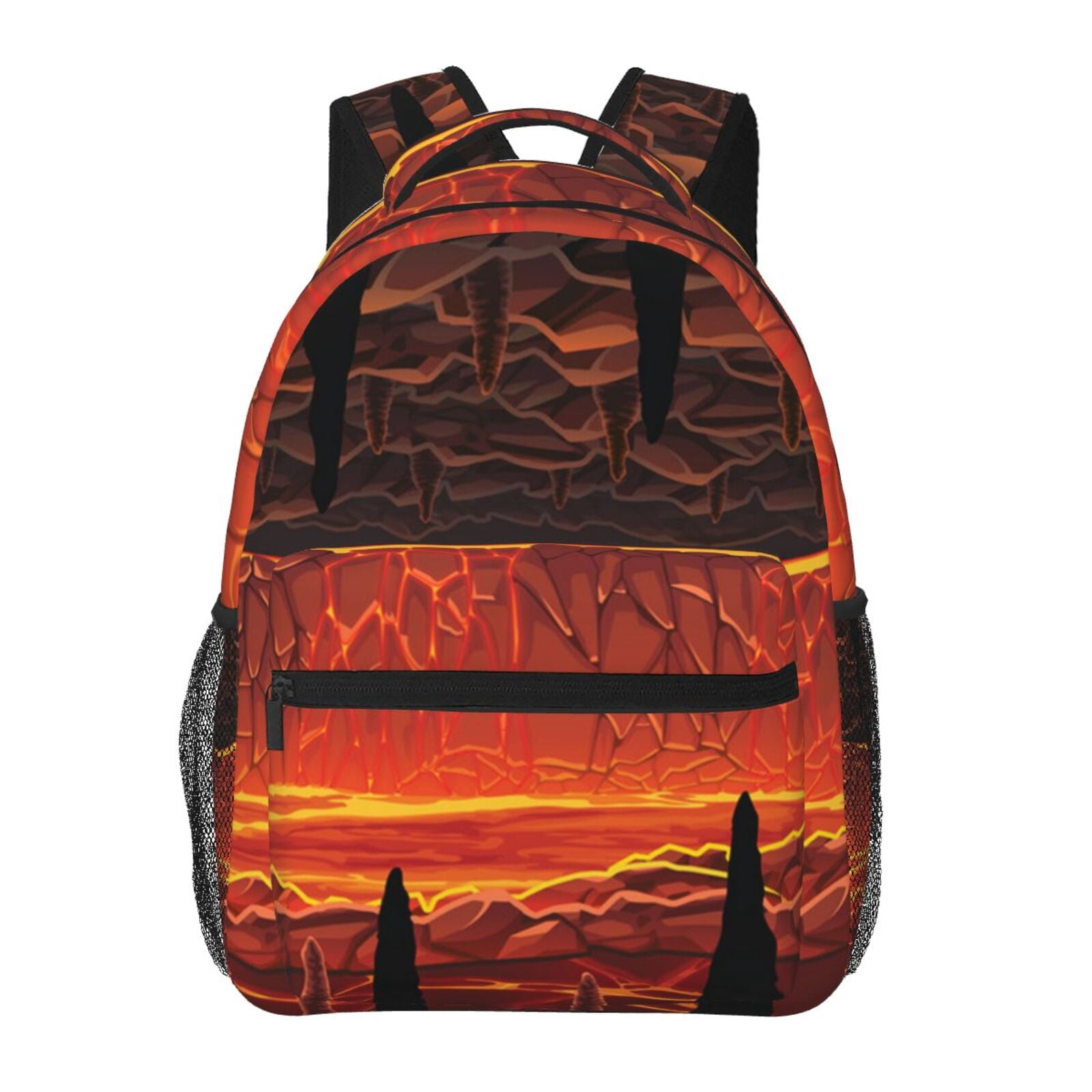 Hot Pack Rucksack Hot Cave With Lava Backpack Casual College Bag Zipper Laptop Daypack ...